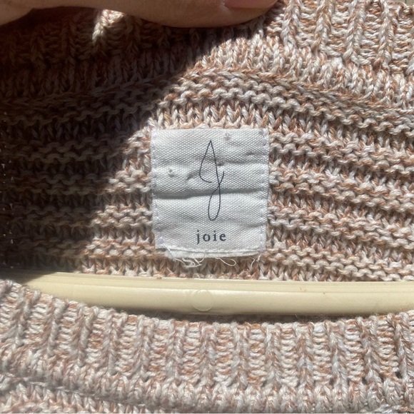 Joie Knit Tan Pullover Button Accent Sweater - Picture 2 of 3